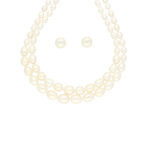 2 Lines Oval Pearl Necklace
