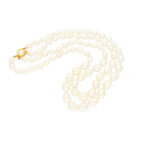 2 Lines Oval Pearl Necklace