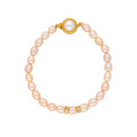 Pink Oval Pearl Bracelet