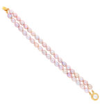 2 Line Pink Pearl Bracelet