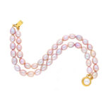 2 Line Pink Pearl Bracelet