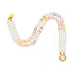 2 Line Colour Full Pearl Bracelet