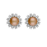 92.5 Silver Charming Pink Pearl Studs