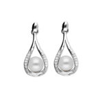 92.5 Silver Exclusive White Pearl Earrings