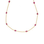 22KT Stylish Ruby Gold Chain