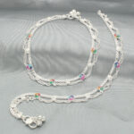 45.5 Grams Floral Silver Anklet