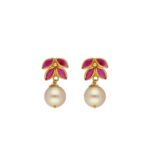 22KT South Sea Rubies Gold Earrings