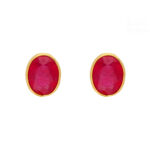 22KT Stud Style Contemporary Gold Earrings
