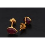 22KT Stud Style Contemporary Gold Earrings