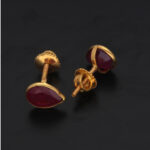 22KT Stud Style Contemporary Gold Earrings