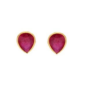 22KT Stud Style Contemporary Gold Earrings