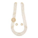 Delight 4 Strings Button Pearl Necklace