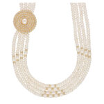 Delight 4 Strings Button Pearl Necklace