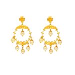22KT Modern Style Gold Chandbalis