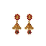 22KT Mokhsa Rubies Gold Jhumka's