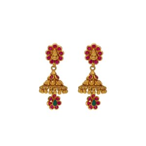 22KT Mokhsa Rubies Gold Jhumka's