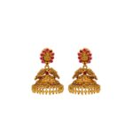 22KT Jhumkas Style Religious Gold Earrings