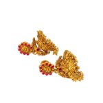 22KT Jhumkas Style Religious Gold Earrings
