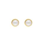22KT Gold With Freshwater Pearls Studs