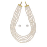 Jhanvi 5 Lines Pearl Necklaces