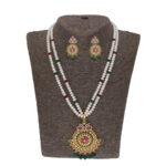 Kashika 2 Lines Button Pearl Necklaces