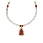 Abeedha 1 Line Button Pearl Set