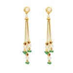 22KT Emerald Gold Hangings