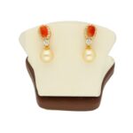 22KT Cubic zirconia Gold Earrings