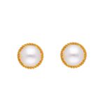 22KT Designer Cut Gold Studs