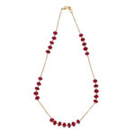 22KT Ruby 25 Stone Designer Gold Chain