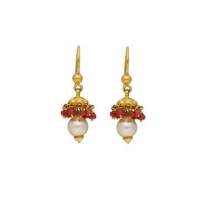 22KT Jhumkas Style Contemporary Gold Earrings