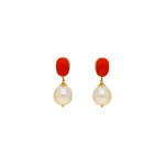 22KT Stud With Hanging Style Contemporary Gold Earrings