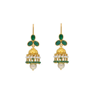 22KT Jhumkas Style Minimalistic Gold Earrings
