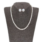 Eva 1 Line oval Pearl Set