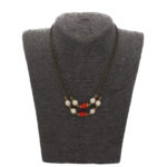 22KT Gold black beed Chain