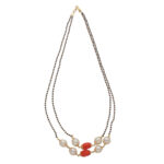 22KT Gold black beed Chain