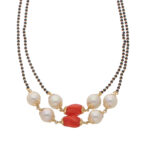 22KT Gold black beed Chain