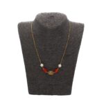 22KT Coral Stone Gold Chain