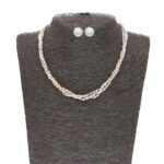 Mickaila 3 Lines Rice Pearl Set