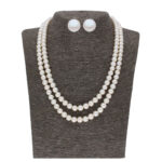 Dhavni 2 Lines Round Pearl Set
