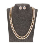 Eva 2 Lines oval Pearl Set