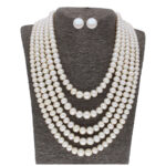 Bagesri 5 Lines Round Pearl Set