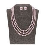 Chanthavy 3 Lines Round Pearl Set