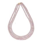 Chanthavy 3 Lines Round Pearl Set