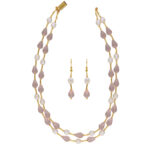 Pink Stone Pearl Necklace