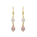 Pink Stone Pearl Necklace