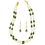 Green Stone Pearl Necklace