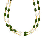 Green Stone Pearl Necklace