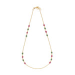 22KT Designer Ruby Emerald Gold Chains