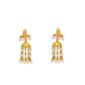 22KT Jhumkas Style Handcrafted Gold Earrings